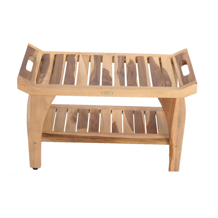 EcoDecors Tranquility Teak Shower Bench & Reviews Wayfair